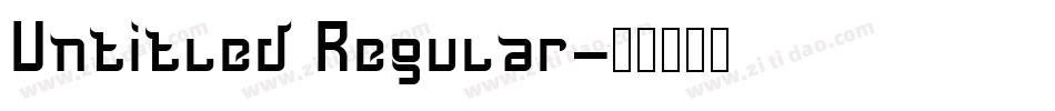 Untitled Regular字体转换